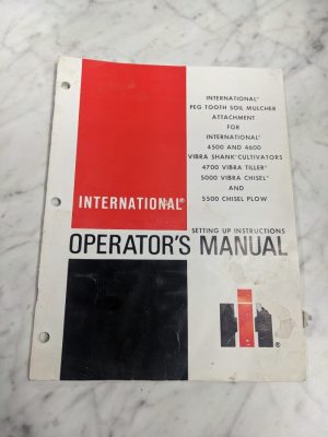 International Harvester Case Setup Instruction Manual Soil Mulcher Operator 1985