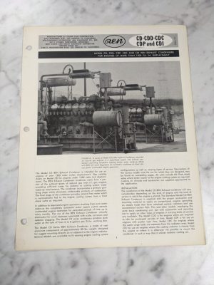 Ren Exhaust Condenser Owner Manual Parts List Cd Cdd Cdc Cdp Cdi Engines