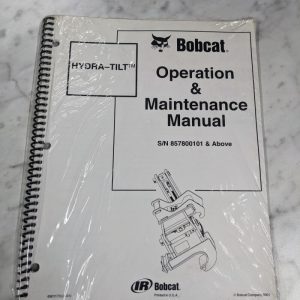 Bobcat Operation & Maintenance Manual Skid Steer Attachment Hydra-Tilt 2001