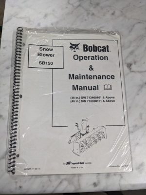 Bobcat Operation & Maintenance Manual Skid Steer Attachment Snow Blower Sb150