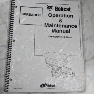 Bobcat Operation & Maintenance Manual Skid Steer Attachment Spreader 2001