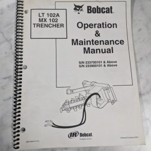 Bobcat Operation & Maintenance Manual Skid Steer Attachment Lt 102A Mx Trencher