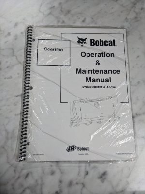 Bobcat Operation & Maintenance Manual Skid Steer Attachment Scarifier 2001