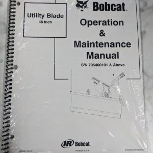 Bobcat Operation & Maintenance Manual Skid Steer Attachment Utility Blade 48”