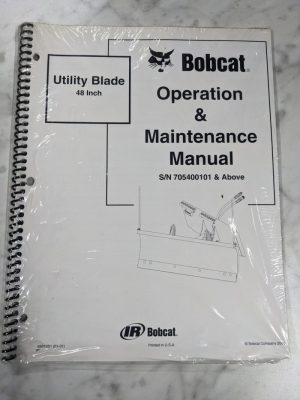 Bobcat Operation & Maintenance Manual Skid Steer Attachment Utility Blade 48”