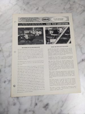 Ren Oil Level Regulator Owner Manual Part List Ra Mra Slow Flow Meters