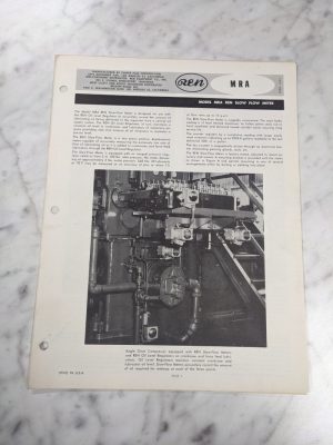 Ren Oil Level Regulator Owner Manual Part List Mra Slow Flow Meter