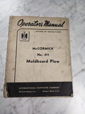 International Harvester Ih Operators Service Manual Setup Mccormick #411 Plow