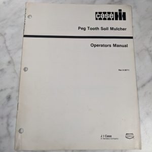 International Harvester Ih Case Operator Service Manual Peg Tooth Soil Muncher