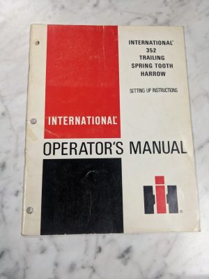 International Harvester Ih Operator Service Manual #352 Spring Tooth Harrow