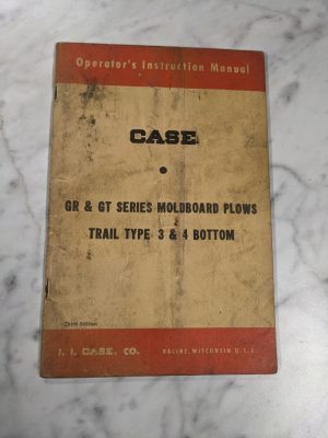 International Harvester Ih Case Operator Service Manual Gr Gt Series Plow 3 & 4