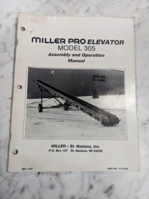 Miller Pro Elevator Model 305 Assembly & Operator Service Manual 1991