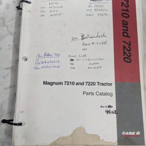 Ih Case Service Parts List Manual Catalog Magnum 7210 7220 Tractor 8-9602 1999