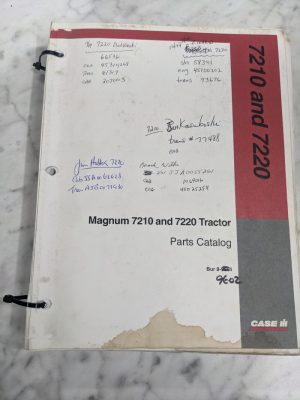 Ih Case Service Parts List Manual Catalog Magnum 7210 7220 Tractor 8-9602 1999