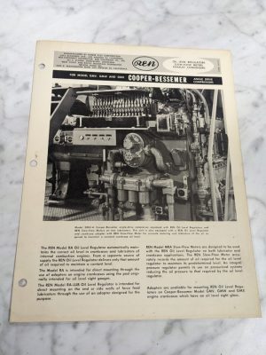 Ren Engine Oil Level Regulator Slow Flow Gmv Hmw Gmx Cooper Operator Parts List