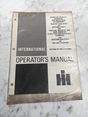 International Harvester Operator Manual Granular Chemical Attachment 097 800