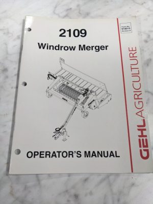 Gehl Company Owner Operator Service Manual 2109 Windrow Merger 918015