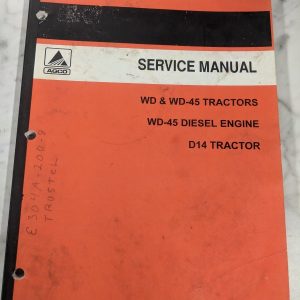 Allis Chalmers Ac Wd Wd-45 Diesel Engine D14 Tractor Service Repair Manual 1979