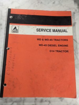 Allis Chalmers Ac Wd Wd-45 Diesel Engine D14 Tractor Service Repair Manual 1979