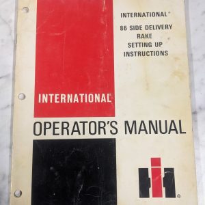 International Harvester Ih Operator Service Manual Setting Up 86 Side Rake 1983