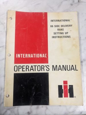 International Harvester Ih Operator Service Manual Setting Up 86 Side Rake 1983
