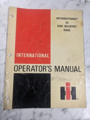 International Harvester Ih Operator Service Manual 35 Side Delivery Rake 1975