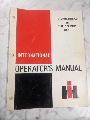 International Harvester Ih Operator Service Manual 35 Side Delivery Rake 1977