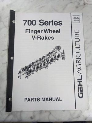 Gehl Agriculture Service Parts List Book Manual 700 Series Finger V-Rake 909923