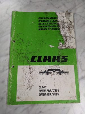 Claas Operator Owner Service Manual Liner Model 680 780 L 1998 Germany