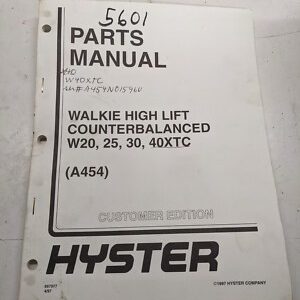 Hyster Walkie 1997 High Lift W20 25 30 40 Xtc Parts List Book Manual A454