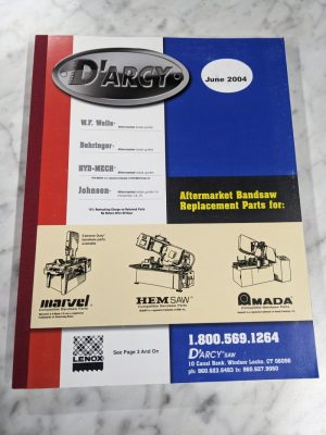 Aftermarket Bandsaw Replacement Parts Catalog Marvel Hem Mada June 2004