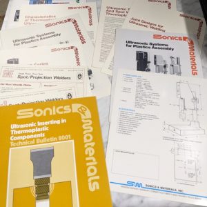 Sonics Materials Ultrasonic Plastic Welding Sales Brochures Literature Catalog