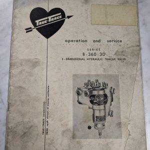 True-Tracer Valve 1961 Operator Service Manual Parts List B-360-3D Series M-300