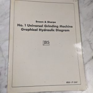 Brown & Sharpe #1 Universal Grinding Machine Graphical Hydraulic Diagram