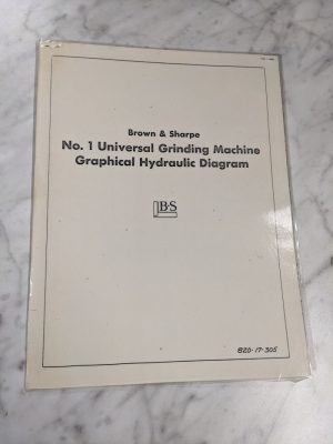 Brown & Sharpe #1 Universal Grinding Machine Graphical Hydraulic Diagram
