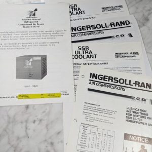 Ingersoll Rand Owners Manual Air Dryer F-05/10 & Sales Literature Brochures