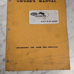 Bobcat Operator Service Maintenance Manual Backhoe M-105 M-106 1971 Attachment