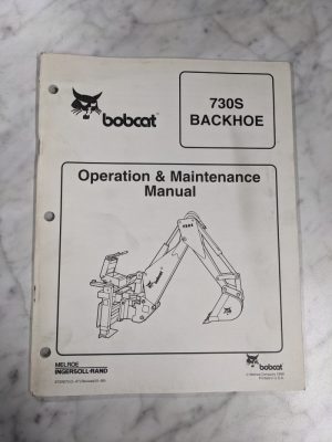 Bobcat Operator Service Maintenance Manual Backhoe 730S 1997 Attachment