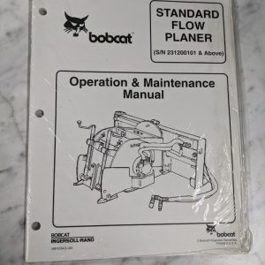 Bobcat Operator Service Maintenance Manual Standard Flow Planer 2000