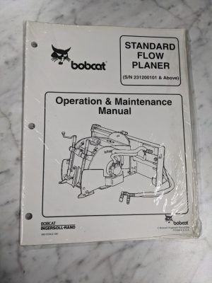 Bobcat Operator Service Maintenance Manual Standard Flow Planer 2000