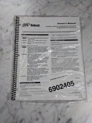 Bobcat Operator Service Maintenance Manual & Parts List Air Compressor Ba9-S