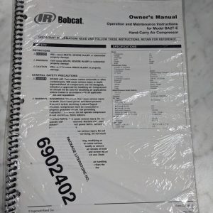 Bobcat Operator Service Maintenance Manual Air Compressor Ba2T-E Carry