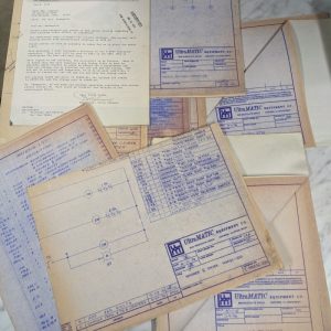 Ultramatic Equipment Vibratory Wiring Diagram Parts List Blueprints Drawings
