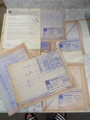 Ultramatic Equipment Vibratory Wiring Diagram Parts List Blueprints Drawings