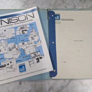Unison Manufacturing Truflute Operator Service Manual Helical Grinding Machine