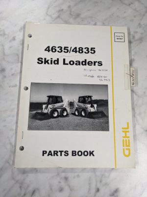 Gehl Repair Parts List Book Manual Catalog 4635 4835 907807 Skid Steer Loader