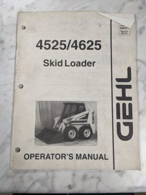 Gehl Operator Service Manual Model 4525 4625 Skid Steer Loader 906377 1992