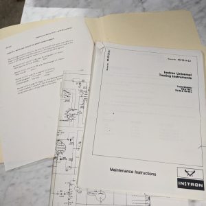 Instron Maintenance Service Manual Universal Testing Instrument Tm-M Tm-L