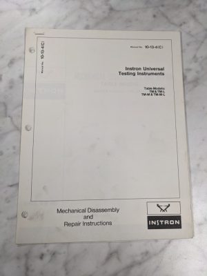 Instron Repair Assembly Service Manual Universal Testing Instrument Tm-M Tm-L