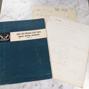 Instron Chart And Crosshead Speed Tables Tm Models 10-13-2(Tm)